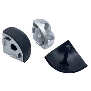 弧形三维连接件铝型材配件2020/3030/4040R三角三通角件含塑料盖