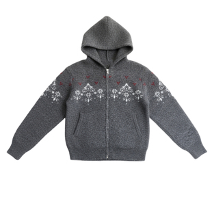 fragileheart易碎商店·糖霜刻度提花针织外套宽松新年款两件套装