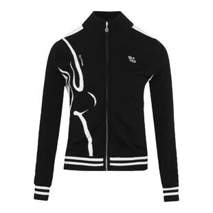 svg高尔夫早春新款女装拼色羊毛针织外套保暖针织衫毛衣上衣女