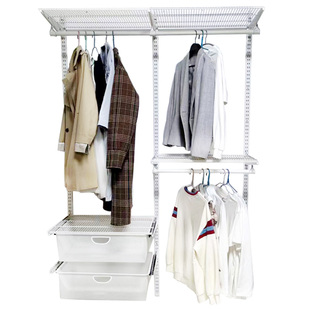 步入式组合框架结构金属衣柜主卧室开放衣帽间多层挂衣架支架配件