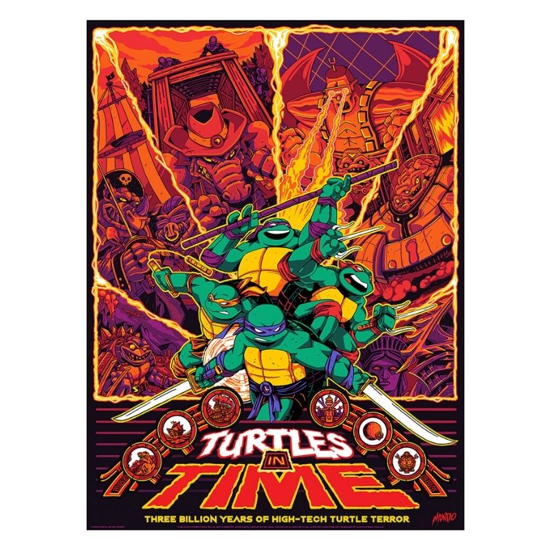 TMNT忍者神龟漫画MONDO海报装饰画美式复古风挂画收藏微喷版画