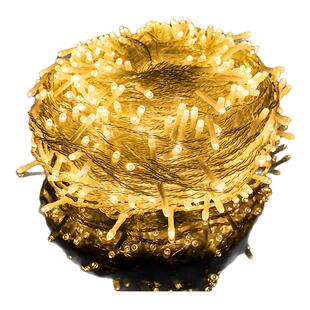 led太阳能彩灯串灯闪灯墨绿线缠树挂树户外防水景观氛围灯包邮