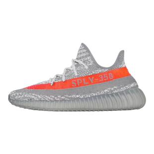 小钢炮 Adidas Yeezy Boost 350v2灰橙满天星 椰子跑步鞋GW1229