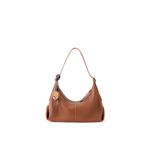 【博主同款】万里马植语hobo包植鞣牛皮腋下单肩斜挎通勤托特女包