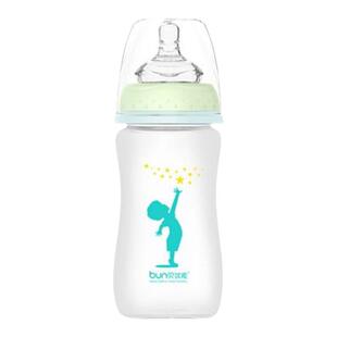 BUN贝优能玻璃奶瓶硅胶喷涂磨砂手感初生儿防胀气90ml120ml160ml