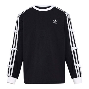 adidas阿迪达斯三叶草女大童时尚运动休闲圆领套头长袖上衣KW1292