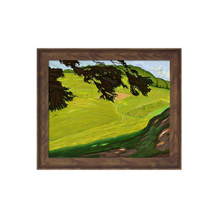 《晴郊沃野》法式复古绿色客餐厅中古现代中古系列挂画