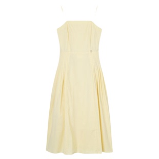 Eland衣恋吊带连衣裙女优雅可调节肩带收腰高腰裙子夏