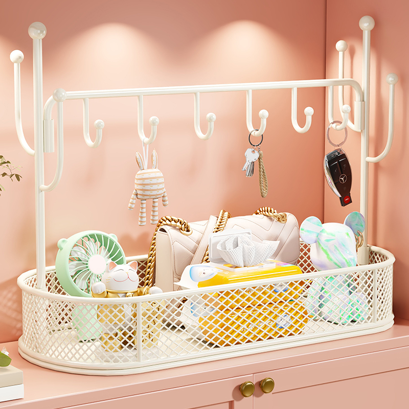 钥匙收纳玄关摆件桌面装饰盒钥匙挂架门口鞋柜置物架桌面整理神器