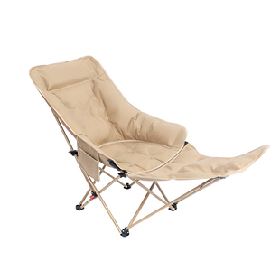 户外折叠椅子躺椅露营月亮椅小凳子新款可坐躺睡便携式午休折叠床