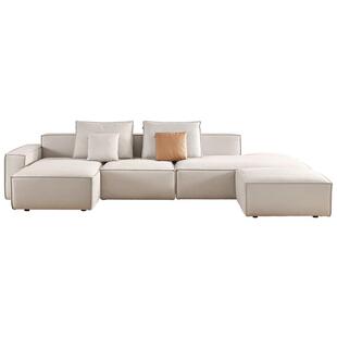 全友家居家私豆腐块布艺沙发家用客厅转角方块小户型科技布沙发