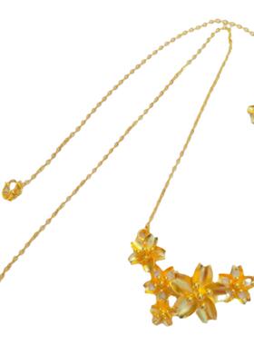 三生花项链幸福花嫁花仿金戒指花团锦簇足金婚嫁结婚三金订婚