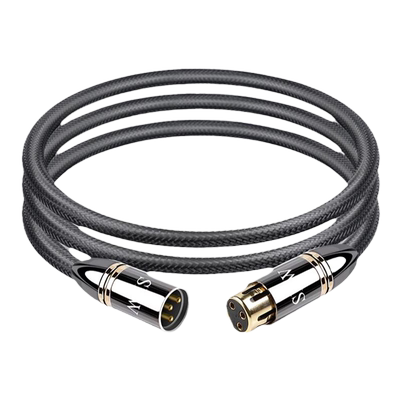 SKW高端发烧镀银麦克风公对母线