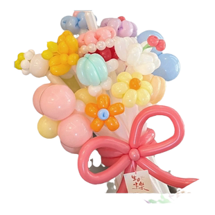 加厚马卡龙长条气球260魔术长气球批发儿童无毒生日装饰小丑造型