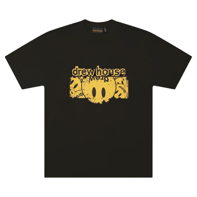 drewhousemascot倒置笑脸图案短袖