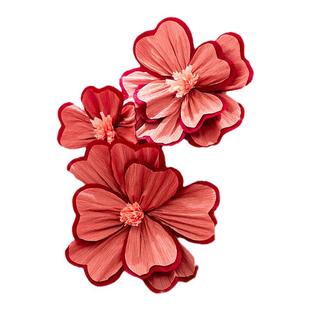 婚房褶皱花皱纹纸花装饰新房床头卧室背景墙布置假花订婚婚庆用品