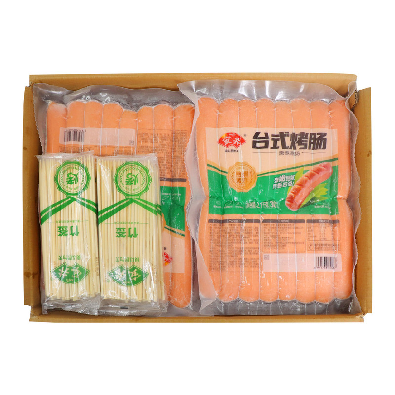 安井台式烤肠240根批发商用70g大号热狗台湾风味速冻烧烤香肠整箱