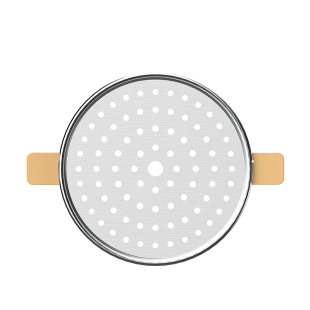 悦味24CM雪平蒸锅单层蒸屉蒸隔430不锈钢材质雪平锤纹家用蒸笼