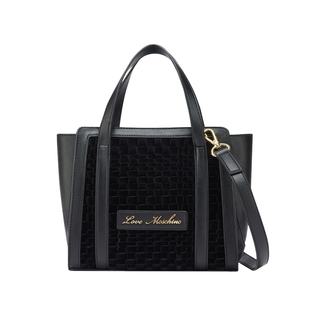 【礼物低至5折】Love Moschino  女士拼接设计感大号托特包