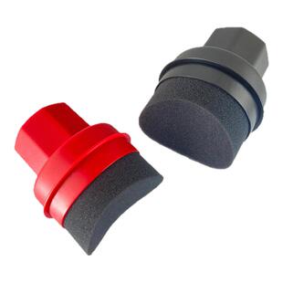 汽车轮胎上光海绵刷子高密度打蜡海绵手握式弧形带盖轮胎上油海绵