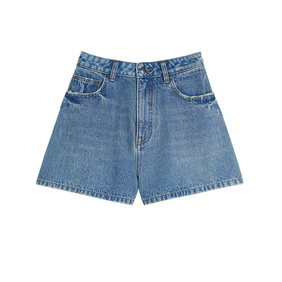 复古环保水洗提臀显瘦牛仔短裤