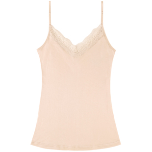 桑蚕丝吊带背心女蕾丝性感无袖夏季女式薄款透气外穿居家打底内衣