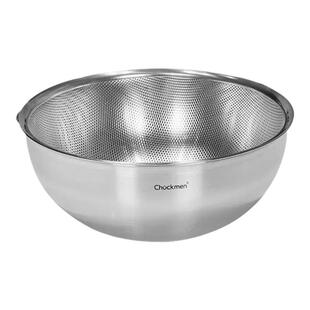 Chockmen 18/10不锈钢沥水篮套装洗菜盆料理盆淘米盆漏盆洗水果盆