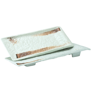 A5墨轮日式盘子长方形长条盘点心盘西餐盘创意小吃盘创意寿司长盘