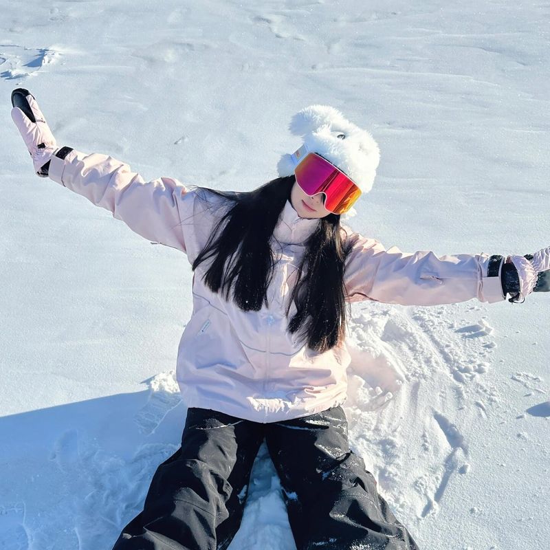 可爱小狗单双板滑雪头盔罩帽子装饰毛绒保暖防寒套头帽子显脸小