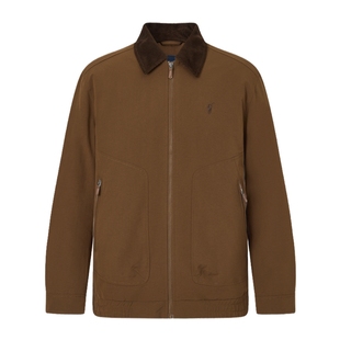 【90%鹅绒】POLOWALK男式羽绒服2025冬季新品简约翻领复古外套男