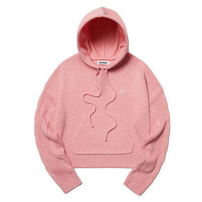 樱桃KIRSH 连帽毛衣女秋冬2024新款韩版宽松休闲加厚针织衫冬季