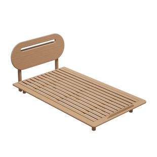 九伴光年悬浮床榉木实木儿童床蒙氏地台床床架单人床榻榻米