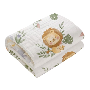 婴儿浴巾纯棉纱布初生宝宝洗澡包被新生儿盖毯被超柔吸水儿童毛巾