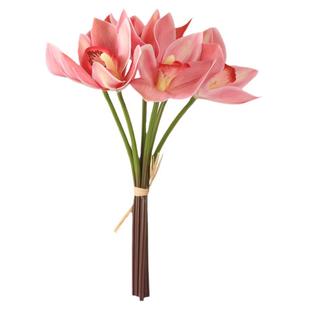 泰环 北欧ins蕙兰仿真花短枝假花高档餐桌摆件家居客厅茶几样板间