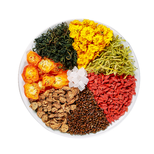 金银花菊花枸杞决明子牛蒡根花茶清热去火凉茶熬夜肝火旺盛养生茶