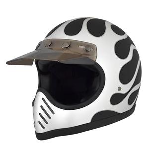 汤普森复古巡航骑士全盔幽灵机车头盔玻璃钢安全骑行四季通用头盔