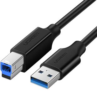 绿联USB3.0打印机数据线A公对B公方口蓝光光驱硬盘盒数据线连接线3.5台式硬盘盒移动硬盘数据线