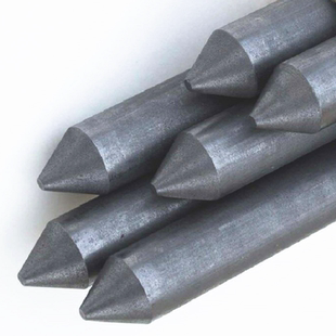 石墨棒碳电极尖头钢水堵头尖头碳电极 有尖碳棒 铜线焊接电瓶碳棒