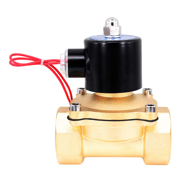 常闭电磁阀水阀AC220V控制阀DC24V气阀12V开关阀4分6分2寸铜线圈