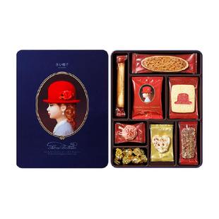 红帽子饼干蓝色款铁盒曲奇礼盒日本进口零食送伴手礼喜饼