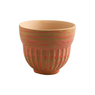 舍里日式手工粗陶侘寂风咖啡杯家用宽口杯手冲拉花杯窑变手握杯子