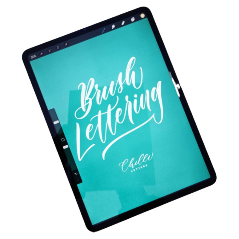 chilliletters英文花体字ipad手写procreate笔刷套装brush字体