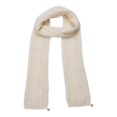 Riotlily/艾特里里围巾女款礼物秋冬季长方形保暖白色简约百搭