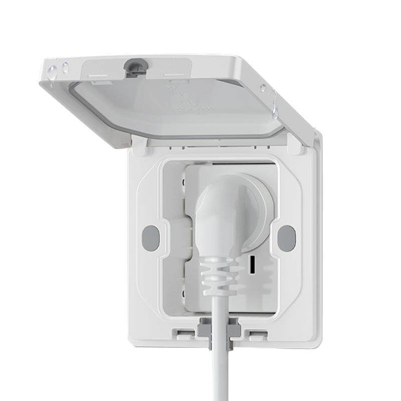 德力西ip55防水插座嵌入式隐形冰箱内嵌式隐藏五孔卫生间86型面板