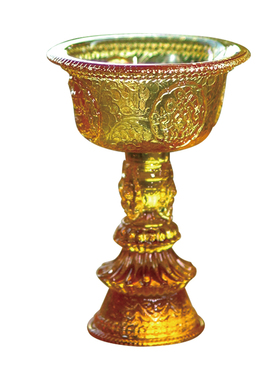 古法琉璃灯座佛前供杯