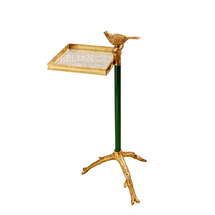 茱莉安家居欧式意式轻奢全铜艺术边几角几客厅沙发休闲金色小茶几