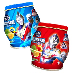 添乐卡通王奥特曼造型爆浆流心软糖叶黄素酯维C正版儿童零食食玩