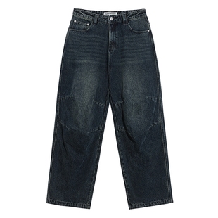 [商场同款]美特斯邦威阔腿裤春夏新款潮流水洗宽松美式牛仔伞兵裤