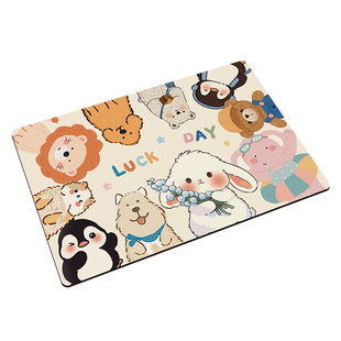 浴室地垫2025新款卡通硅藻泥防滑速干卫生间淋浴房专用吸水踩脚垫