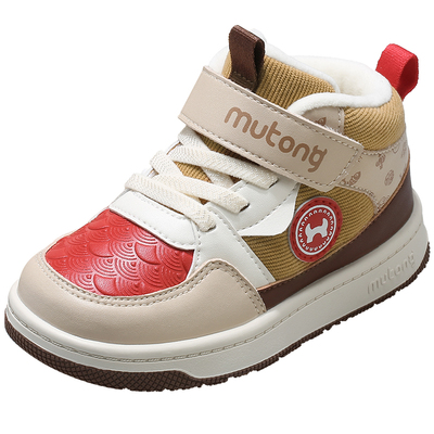 牧童国风祥云板鞋加绒保暖小童鞋